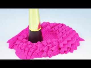 oddly satisfying ASMR Video   How to Create Relaxing Rainbow Kinetic Sand Cutting ASMR