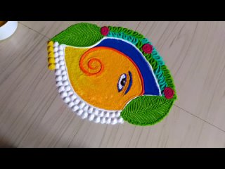 Ganesh chathurthi rangoli designs   ganpati rangoli design by jyoti #560