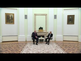 Кадры встречи президента России Владимира Путина и президента Республики Беларусь Александра Лукашенко