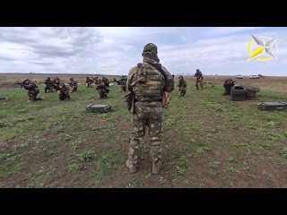 Тренировка бойцов батальона Архангела Гавриила