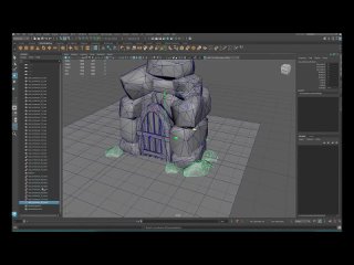 Rock Entrance in Autodesk Maya 2024, Zbrush, and Substance 3D Painter(720p)