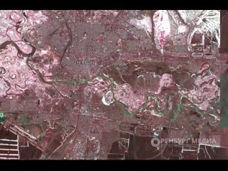 Оценить масштаб рекордного паводка в Оренбуржье наглядно можно по снимкам из космоса  Фотографии сделаны 4 и 11 апреля. Кадры ра