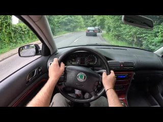 2003 Skoda Superb 2.8 V6 193HP |0-100| POV Test Drive #1765 Joe Black