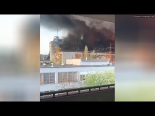 В соцсетях публикуют кадры, на которых горит Трипольская ТЭС в Киевской области — самая мощная элект