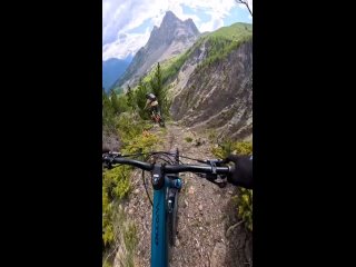 One of the most epic ridges Ive ever ridden in my life  Chasing @ludo_may  Drone pilot & crazy line find... MTB-School @orbea @dainesebike