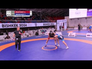 Asian OG2024 87kg Asan Kurbanovich ZHANYSHOV (KGZ) vs. Yhlas ABDURAZAKOV (TKM)