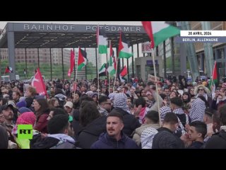Affrontements et arrestations  Berlin lors d'une manifestation pro-palestinienne