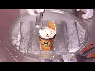 Ice Cream Rolls ASMR -30C Magnum Delight: восхитительный вкус раскрывается в тишине