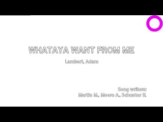 Adam Lambert - Whataya Want From Me (караоке)