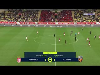 🇫🇷 Лига 1. 26-й тур: “Монако“ 2:2 “Лорьян“