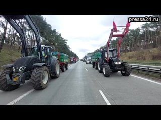 Польские фермеры перекрыли два погранперехода с Германией из-за продолжающихся протестов против агро