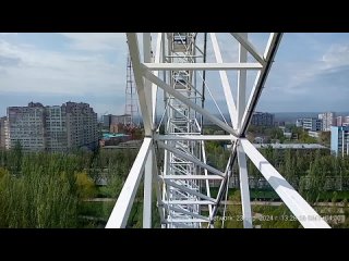 Видео с колеса обозрения в парке Гагарина часть 1