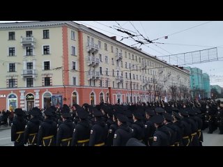 Репетиция парада Победы в Мурманске  (приветствие)