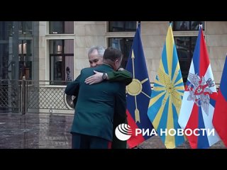 Shoigu presented the gold star of the Hero of Russia to the commander of the Center group of troops, Andrei Mordvichev, who l