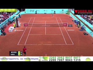 Теннис.  Даниил Медведев -  Себастьян Корда. ATP 1000  Мадрид. 29 апреля 2024.2