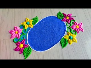 #1216 Innovative Rangoli designs    positive energy rangoli designs