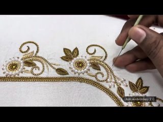 Aari work blouse design Zardosi work design #aariembroidery2_0 #aariwork