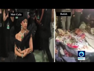 Cardi B au Met Gala - massacre  Rafah