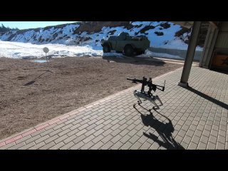 Machine Gun Integrated into Robot Dog (720p60fps)