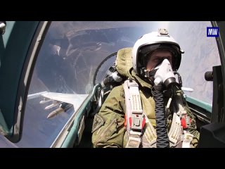 Su-35s fighters of the Russian Aerospace Forces perform duty duties in the airspace in the Avdeevka direction