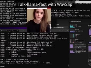 talk-llama-fast wav2lip - неформальный видео-ассистент на русском