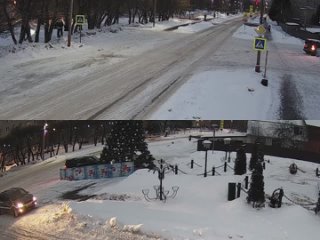 В Орехово-Зуевском округе, в Авсюнино водитель сбил на улице новогоднюю ёлку.