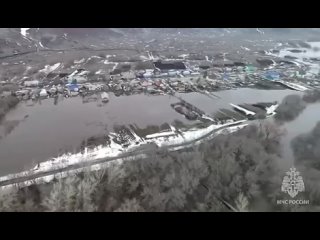 Подтопленную Самарскую область сняли с коптера