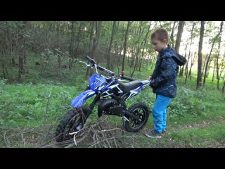 Ride on Motorbike - Dirt Bike for Kids   Power Wheels Sportbike Stuck in the Forest