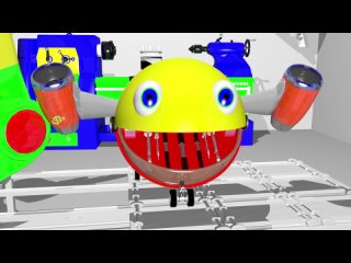 Short video with Pacman 3 D Animation for kids