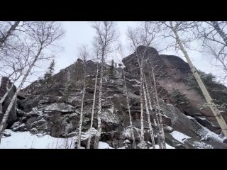 Апрельский снег у Красноярских столбов. Для нас южных удивительно! ( г.)