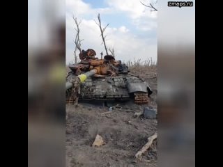 Т-64БВ - уничтожен  У пос. Северное в Донецкой области.  Бойцами из 1-й гв. ОМсБр был подбит танк ВС