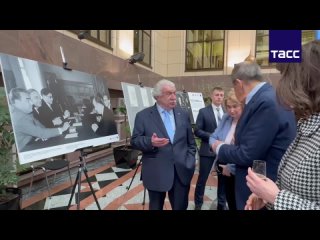 TASS Director General Andrei Kondrashov and Sergei Lavrov opened a special photo exhibition of the agency and the Russian For