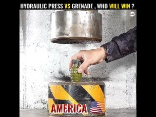 Hydraulic press VS Grenade 💥 Who Will Win 🤯 #shorts #america #shortfeed