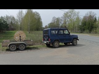 Прокладка ВОЛС через дорогу в Малой Бремболе (2024-04-26)