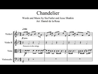 Chandelier - Sia - String Quartet (Full Score).mp4