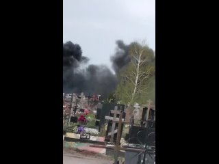 В Курске горело Южное кладбище