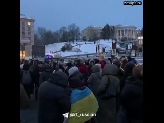 «Зеленского долой!»: в центре Киева люди вышли на митинг с требованием вернуть Залужного.  В местных