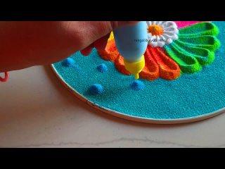 peacock rangoli designs for Happy New year   Satisfying video   sand art