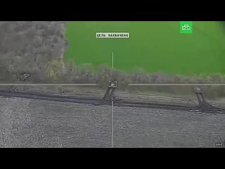 ВС РФ «Ланцетом» уничтожили на Авдеевском направлении танк ВСУ. Видео Минобороны