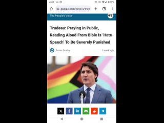 Trudeau; Prier en public et lire à haute voix un extrait de la Bible est un«discours de haine» à être sévèrement puni par la loi