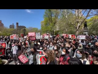 Rassemblement antisionistes  l'Universit de New York