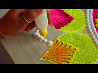 Satisfying video   Shivratri Rangoli design   Rangoli for Festival   Sand art