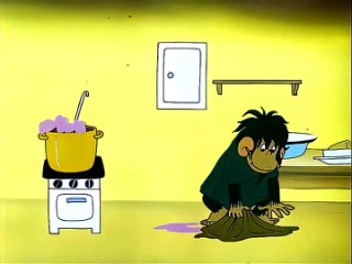 Про обезьянок. Как обезьянки обедали. 1987  © Союзмультфильм