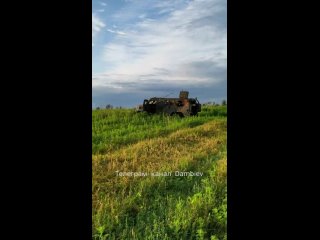 Уничтоженный на Артемовском направлении украинский бронеавтомобиль Козак-7