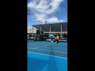 Vika Azarenka at practice AO’24 4