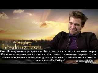 Robert Pattinson  The Twilight Saga Breaking Dawn Part 2 Interview with Tribute