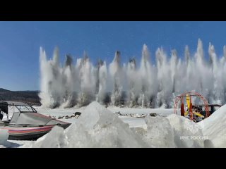 Огонь!: На Селенге взрывают лёд