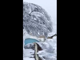 Природные джакузи с теплой водой - бесстыжие ванны в Пятигорске зимой особенно хороши .mp4