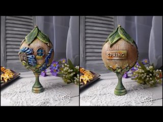 Elfs house 💙💛 Spring decoration 🦋/Домик эльфа 💙💛 Весеннее украшение 🦋