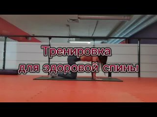 Тренировка для здоровья спины